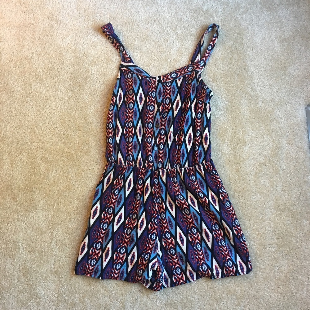 NWOT Forever 21 tribal print tank romper